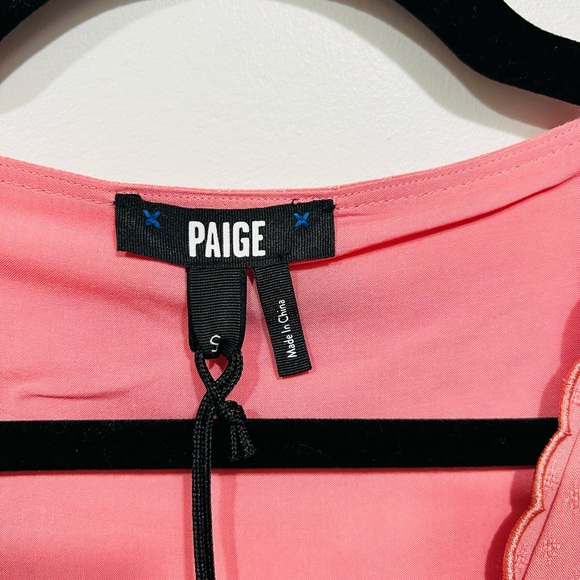 Paige Rosalee Ruffle Sleeve Mini Dress in the color Lipstick Pink. - Picture 5 of 8